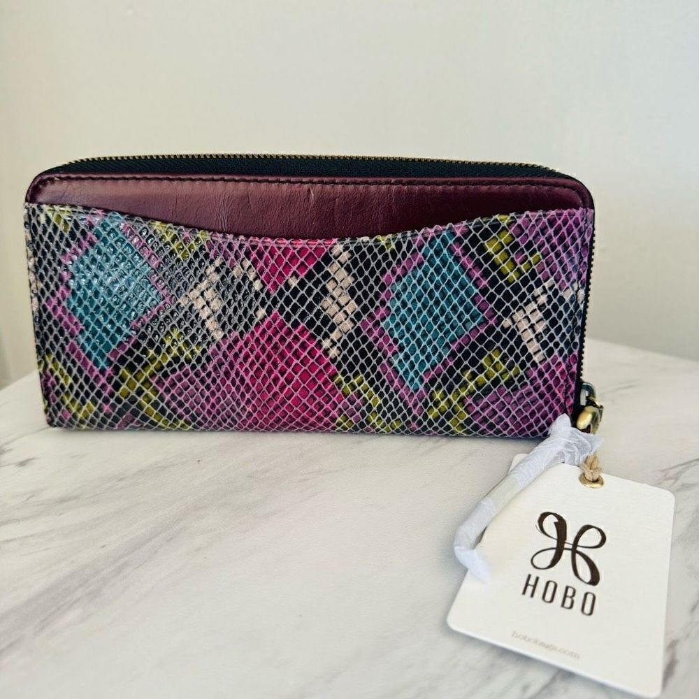 HOBO Max Large Zip Around Leather Continental Wallet, Organization, Mosaic, NWT - Picture 9 of 13